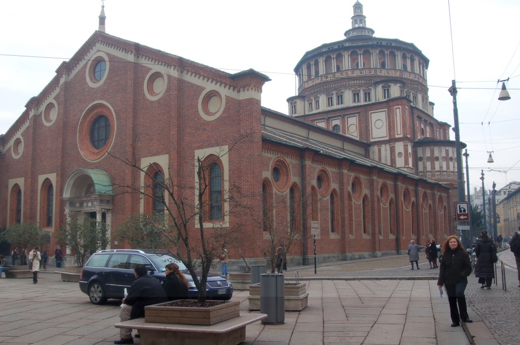 Милан. Церковь и доминиканский монастырь Санта-Мария-делла-Грацие c фреской Леонардо да Винчи